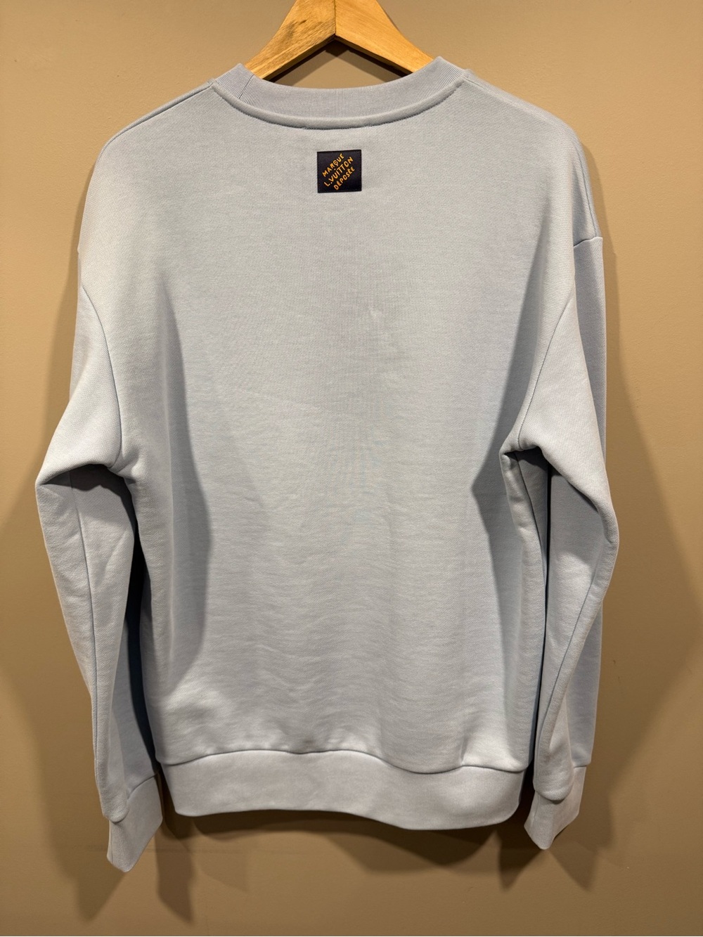 Louis Vuitton Light Blue Script Logo mens Crewneck Sweatshirt image 4